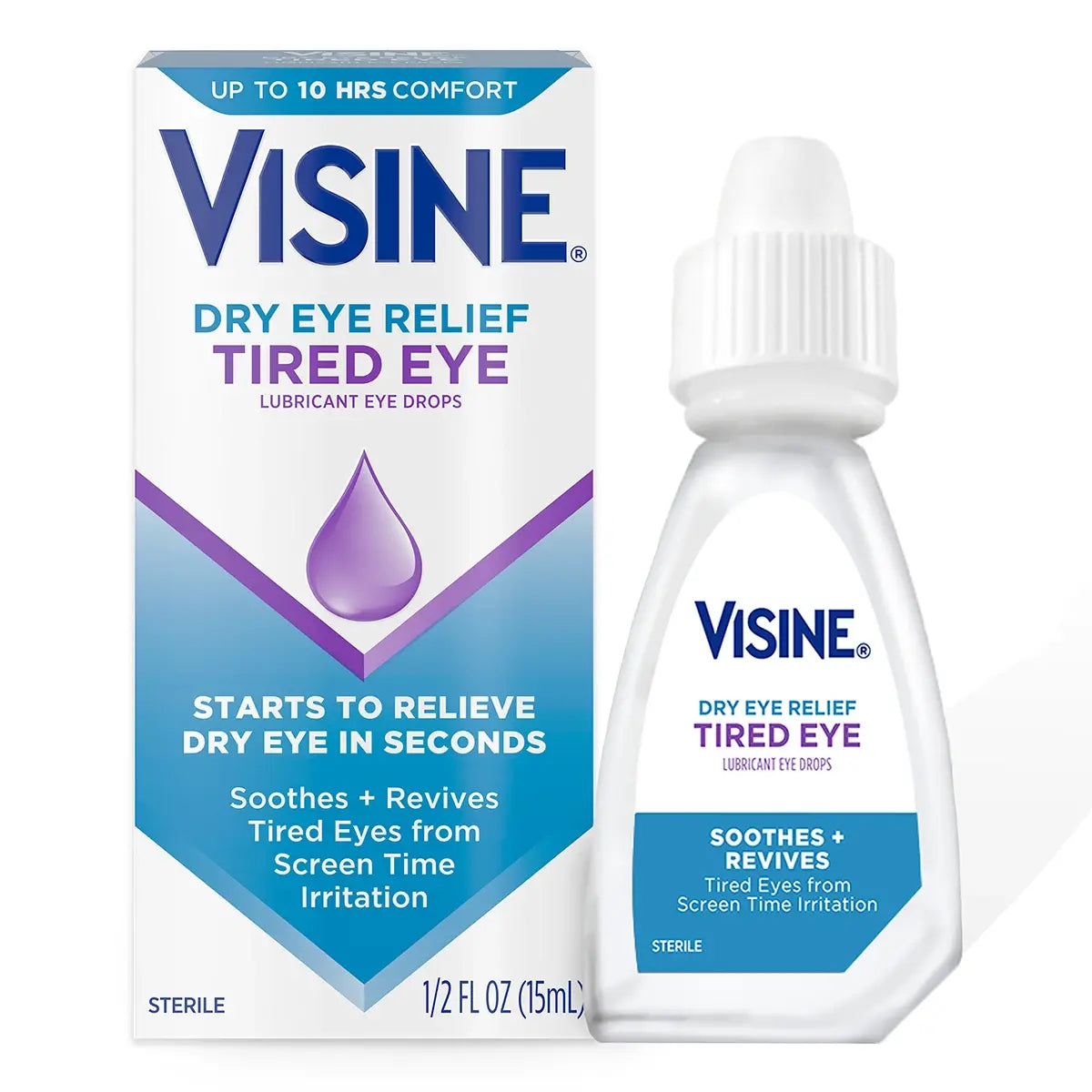 Visine Dry Eye Relief Oogdruppels voor Vermoeide, Droge Ogen