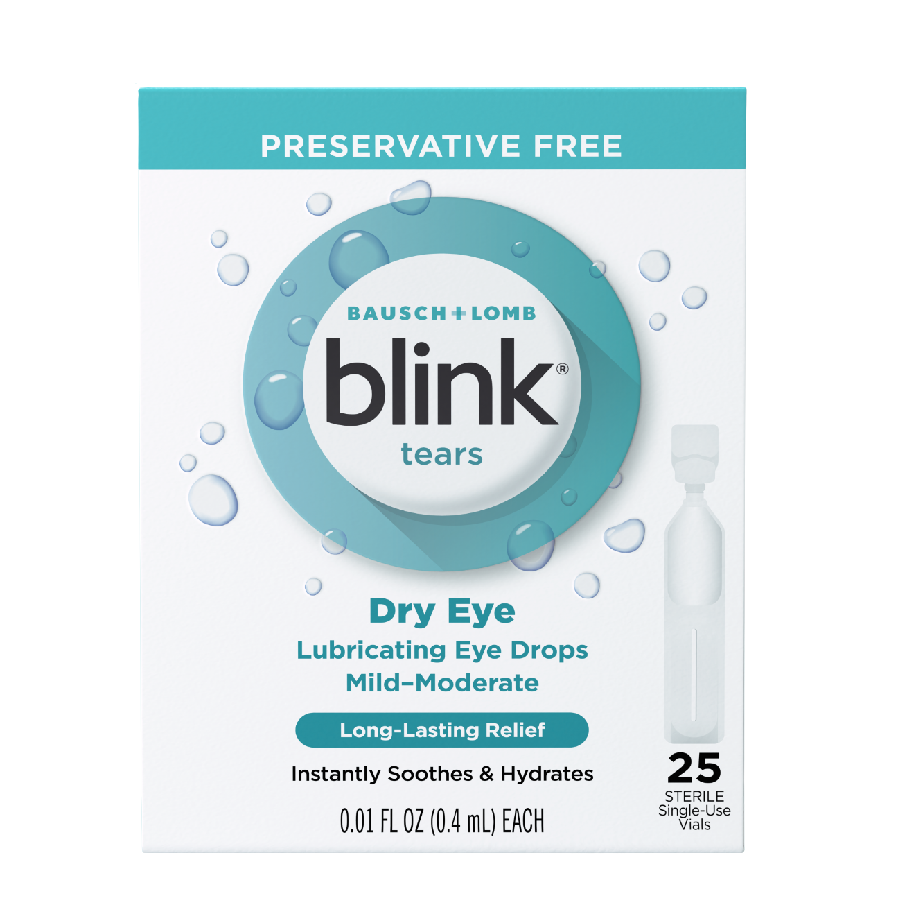 Blink Tears Preservative-Free Hydraterende Oogdruppels in Monodosis Vials
