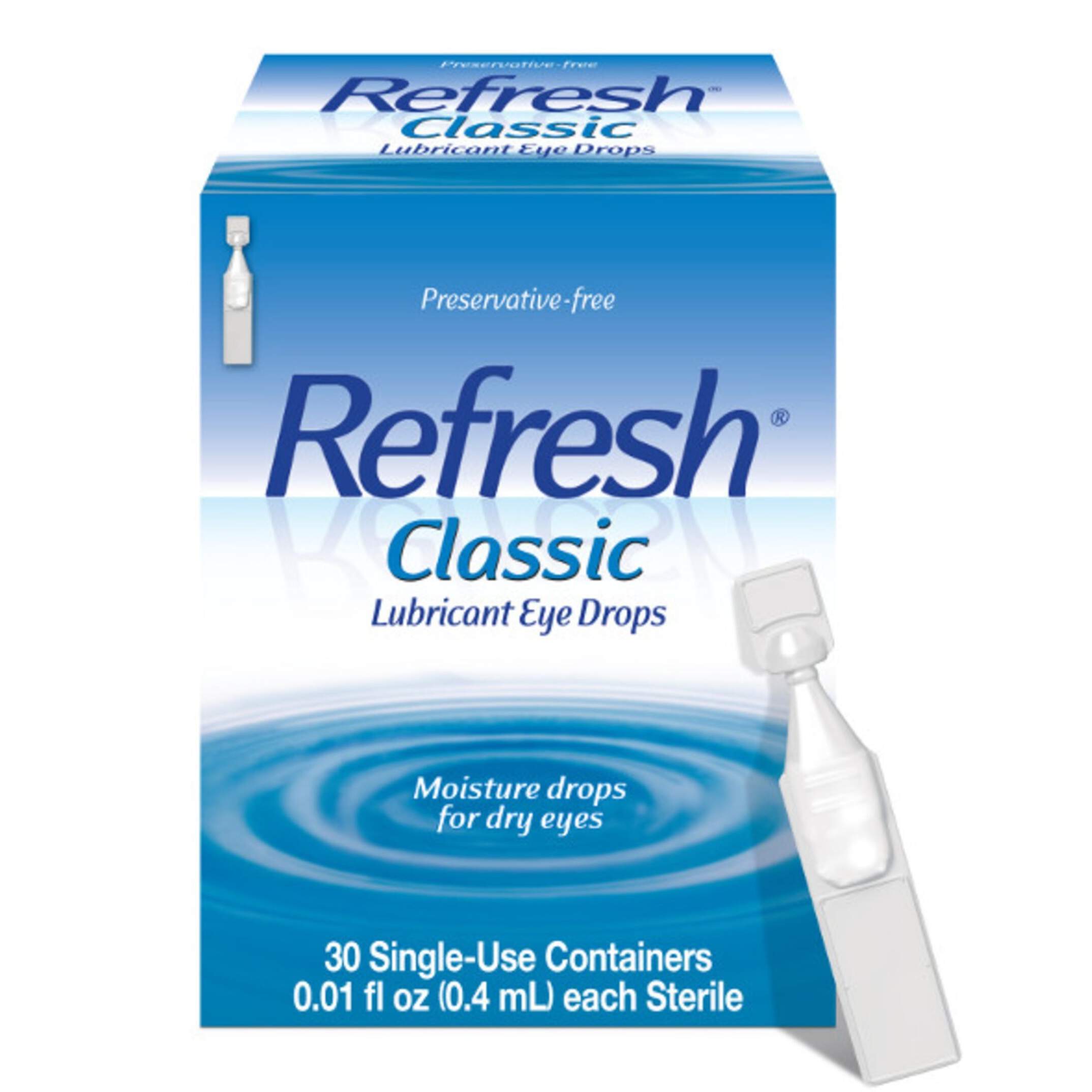 Refresh Classic Lubricant Eye Drops – Eenmalige Oogdruppels Zonder Conserveermiddelen voor Gevoelige Ogen