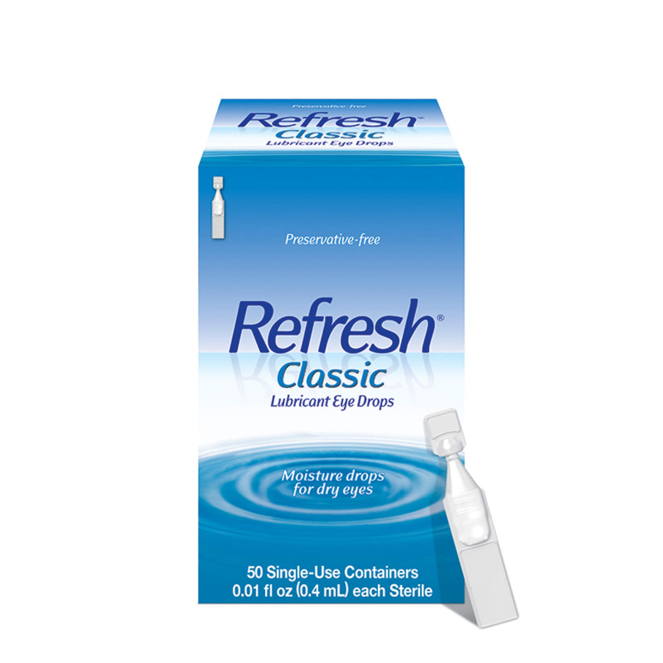 Refresh Classic Lubricant Eye Drops – Eenmalige Oogdruppels Zonder Conserveermiddelen voor Gevoelige Ogen