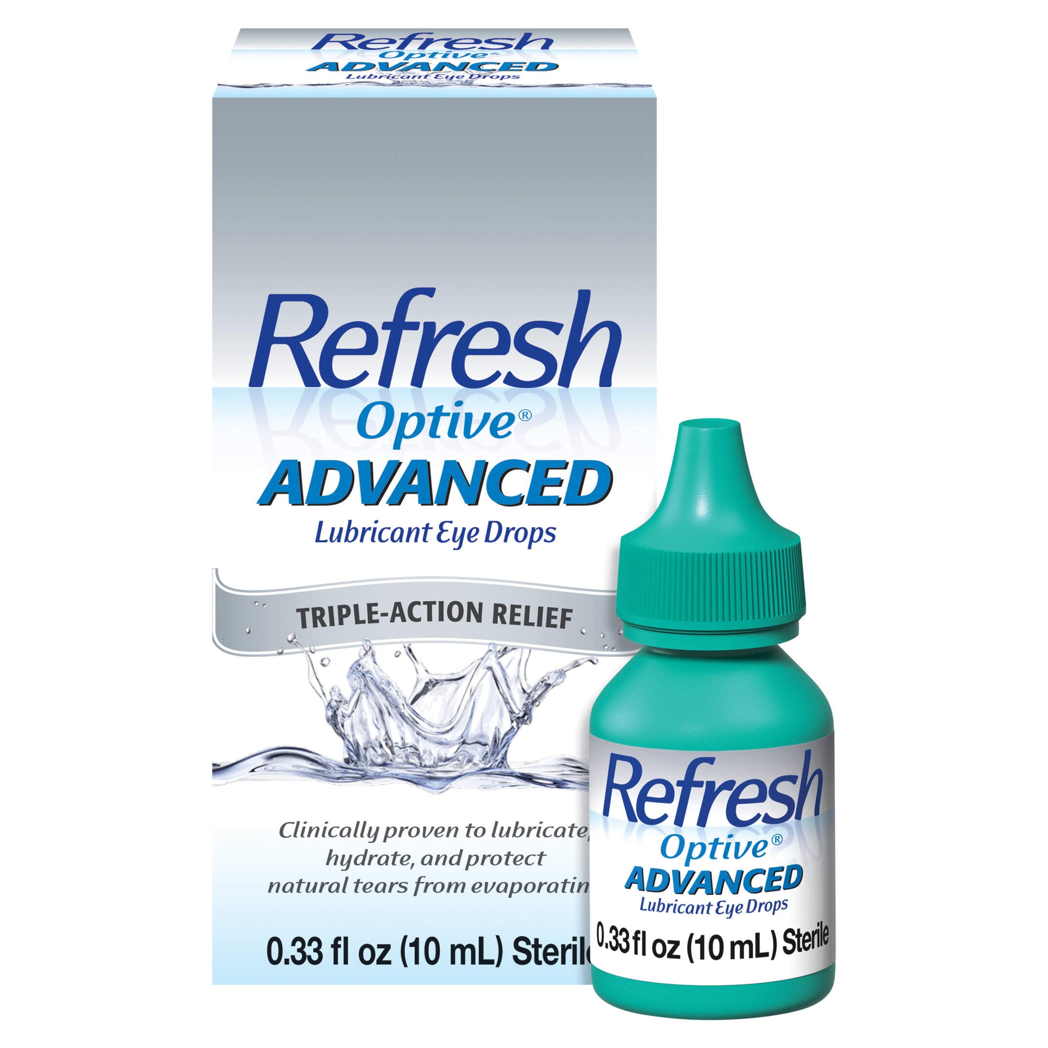 Refresh Optive Advanced Lubricant Eye Drops – Hydraterende Oogdruppels voor Droge en Gevoelige Ogen