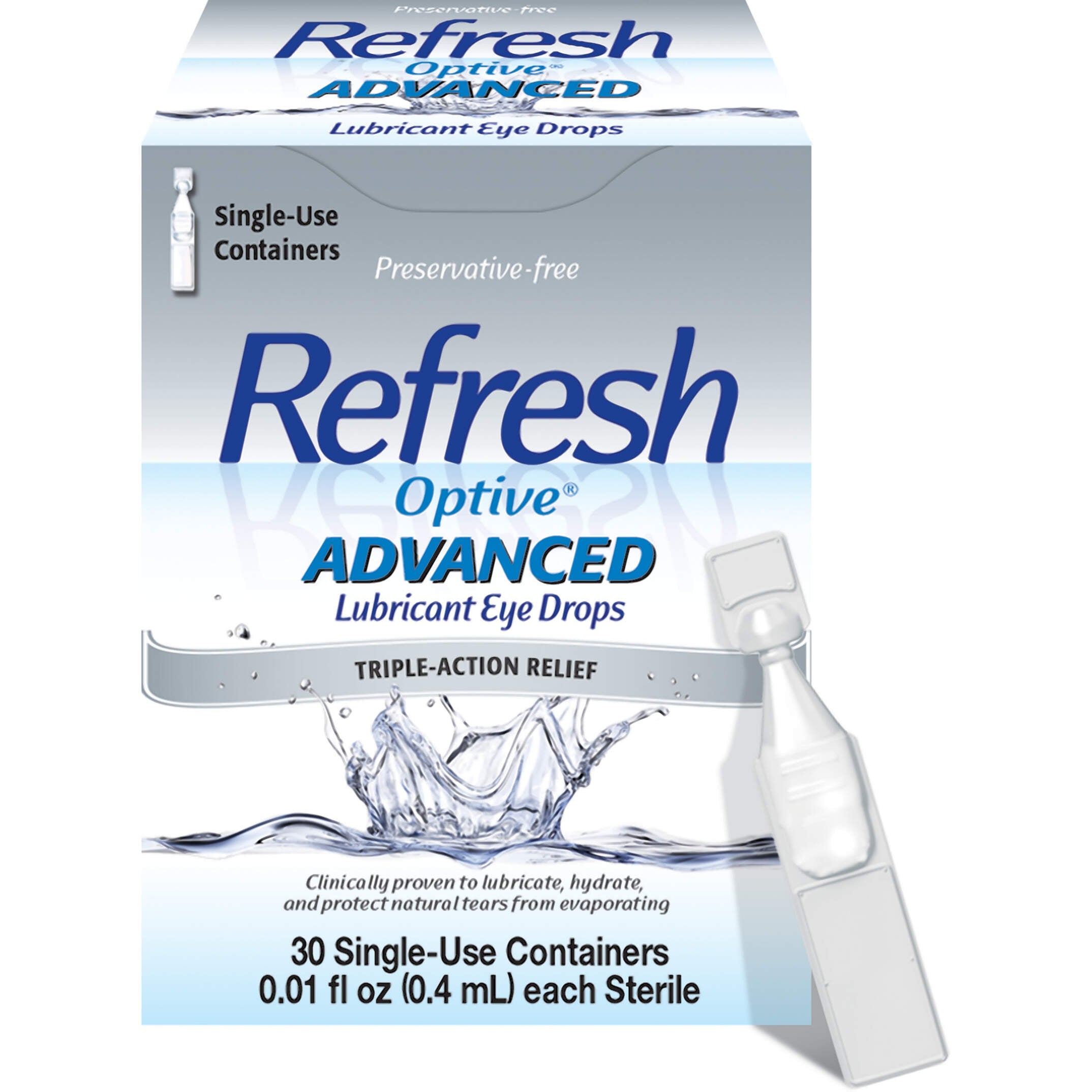 Refresh Optive Advanced Preservative Free – Eenmalige Oogdruppels voor Gevoelige Ogen