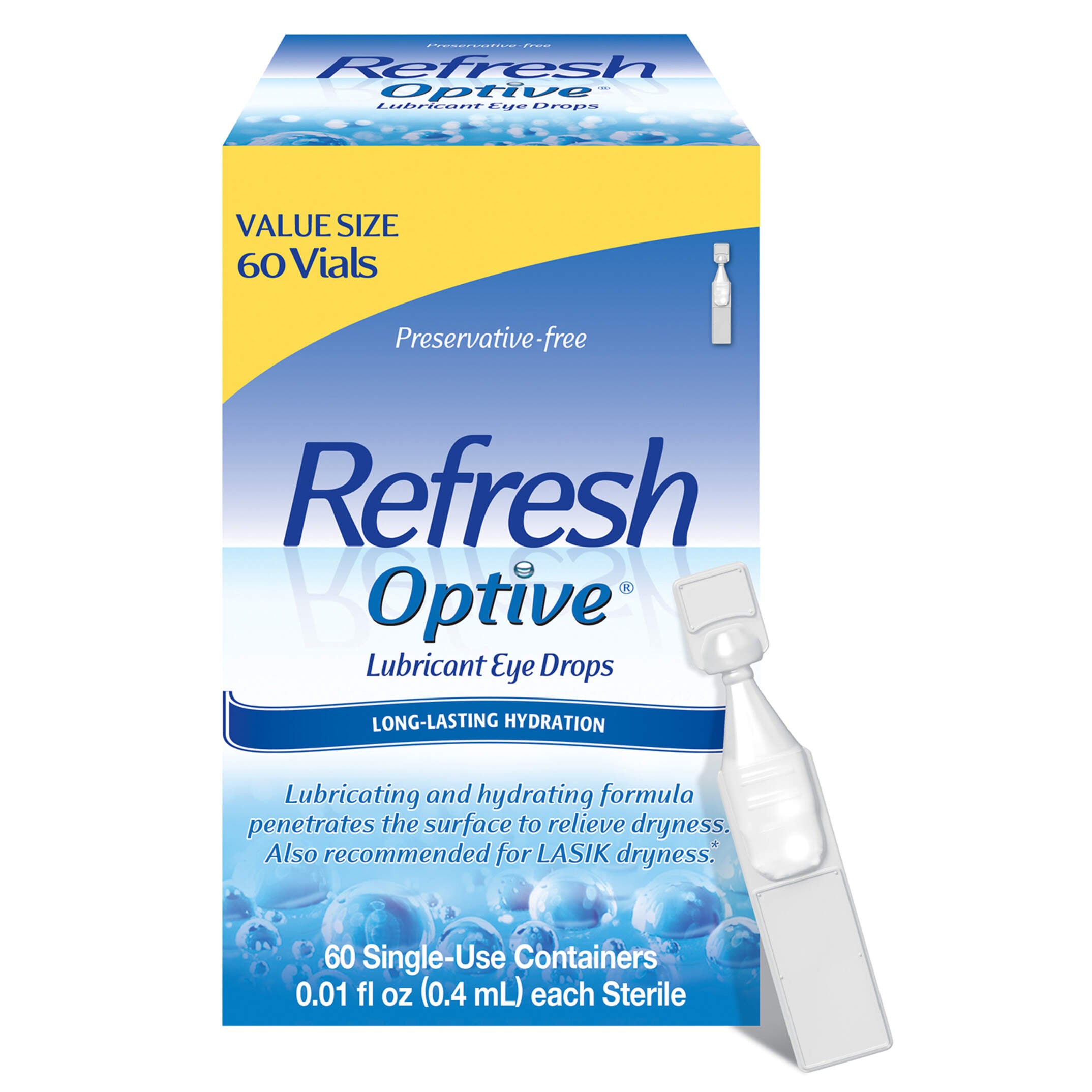Refresh Optive Advanced Lubricant Eye Drops – Hydraterende Oogdruppels voor Droge en Gevoelige Ogen