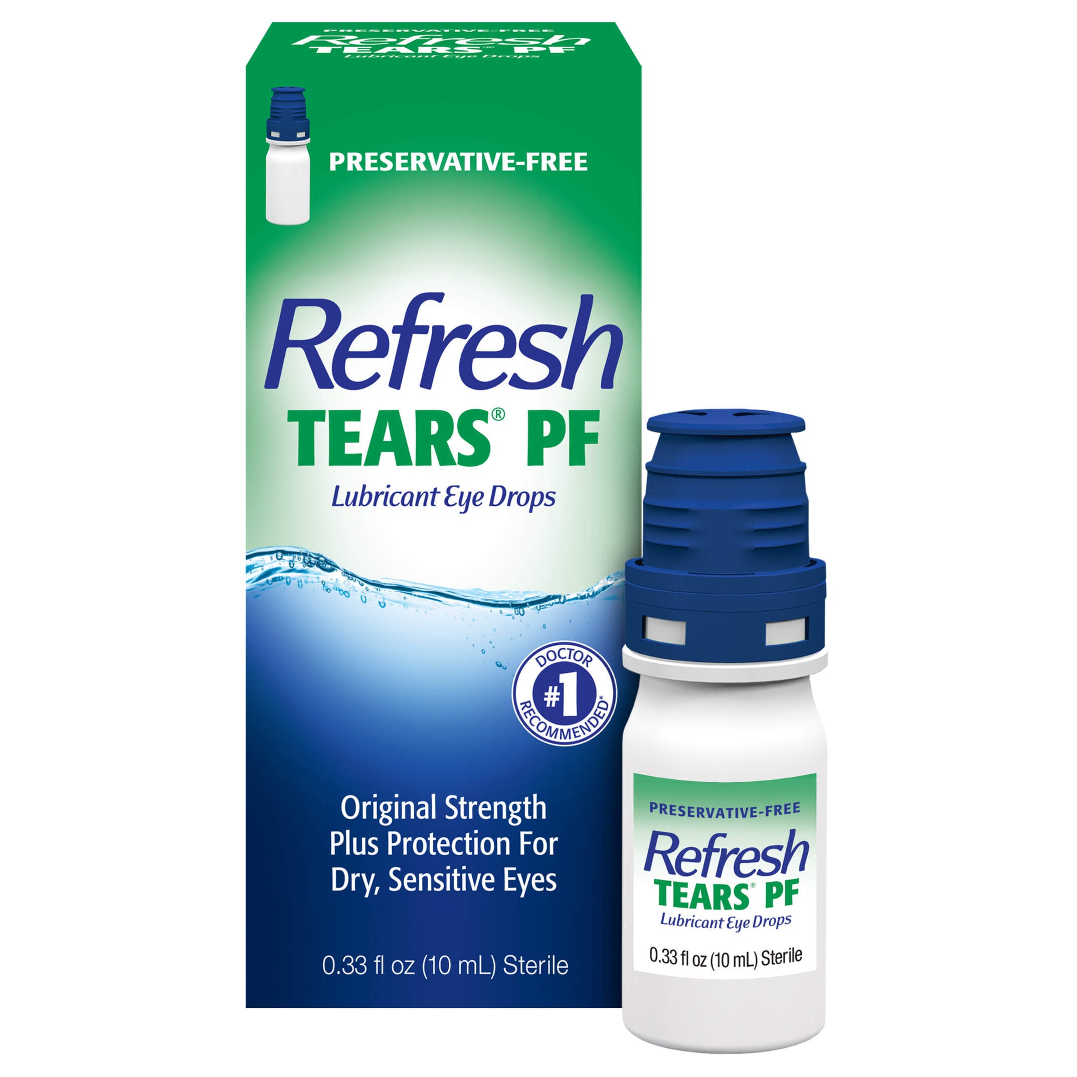 Refresh Tears PF Lubricant Eye Drops – Conserveermiddelvrije Oogdruppels voor Droge Ogen
