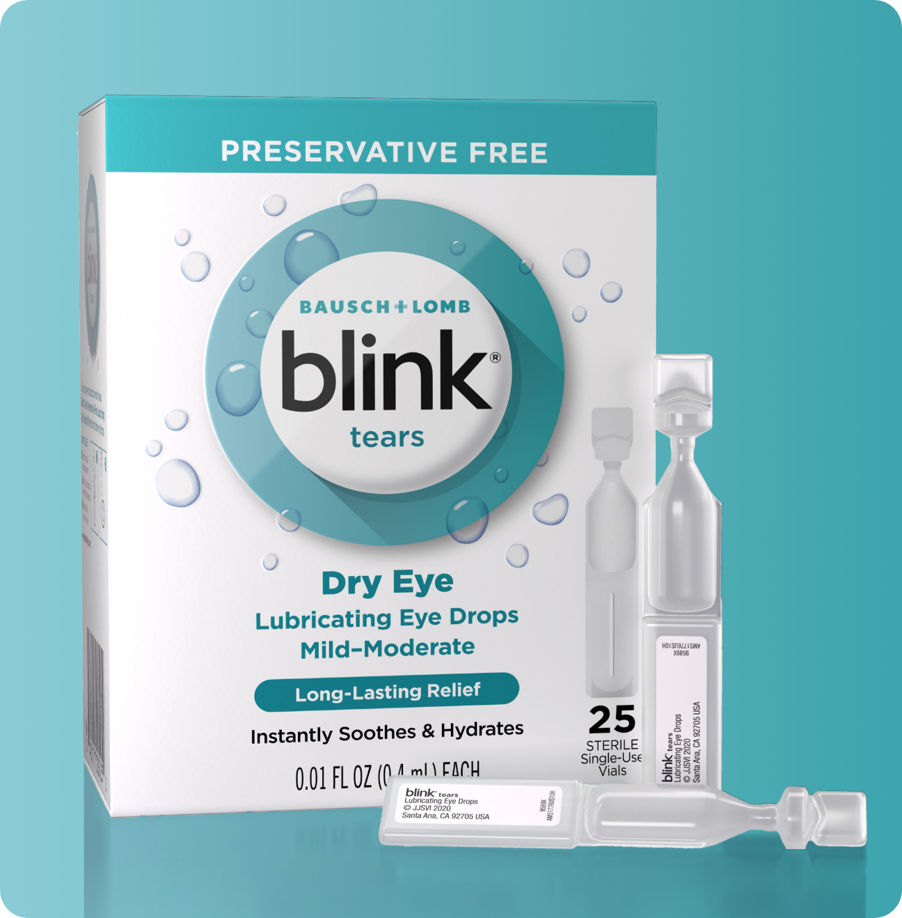 Blink Tears Preservative-Free Hydraterende Oogdruppels in Monodosis Vials